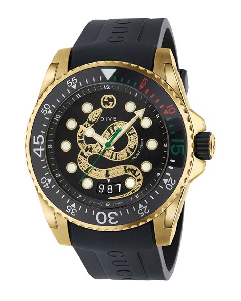 gucci 45mm dive watch snake|Gucci kingsnake watch.